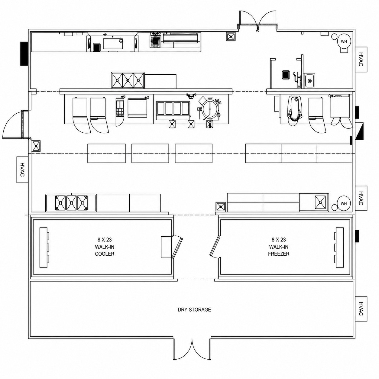 5-Wide Kitchen Facility - Temporary Kitchen Floor Plan