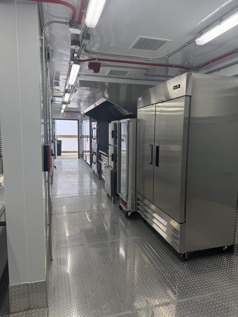 Production of three-unit semi-permanent KCI commercial kitchen facility installed for Whittier Elementary School’s temporary swing campus in Washington, DC.