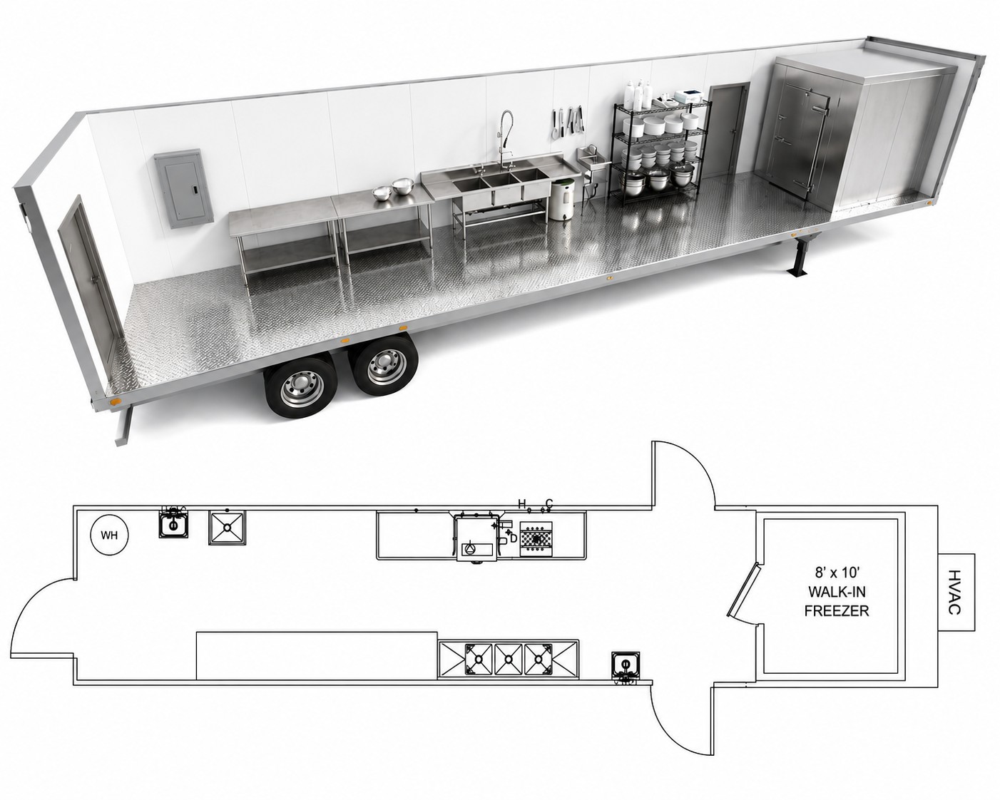 Freezer Prep Unit - Temporary Kitchen
