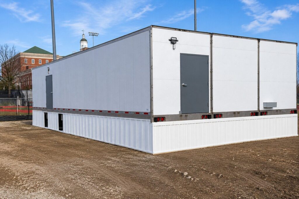 Three-unit semi-permanent KCI commercial kitchen facility installed for Whittier Elementary School’s temporary swing campus in Washington, DC.