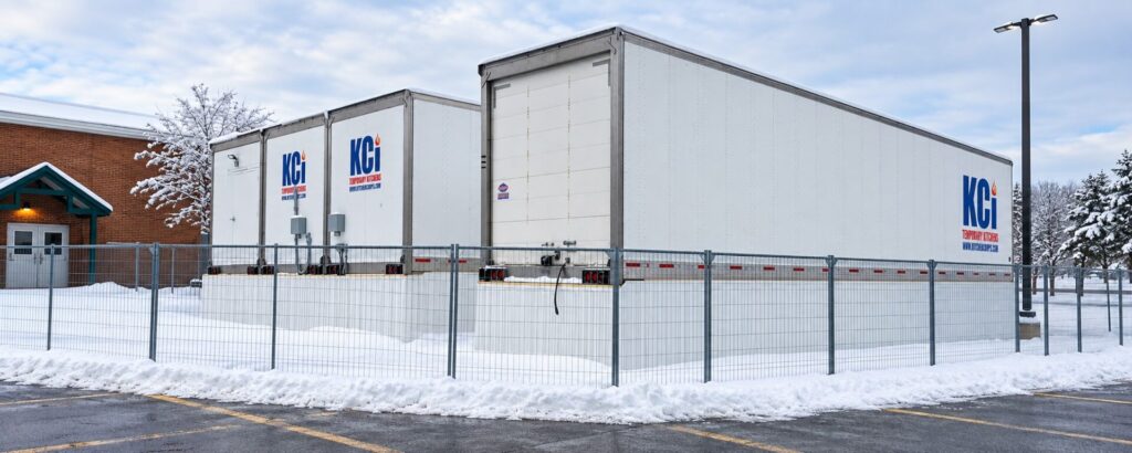 KCI 4-Wide temporary commercial kitchen facility at Hudson Falls Central School District in Hudson Falls, New York.